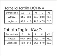 Taglie T-Shirt uomo e donna Taglie T-Shirt